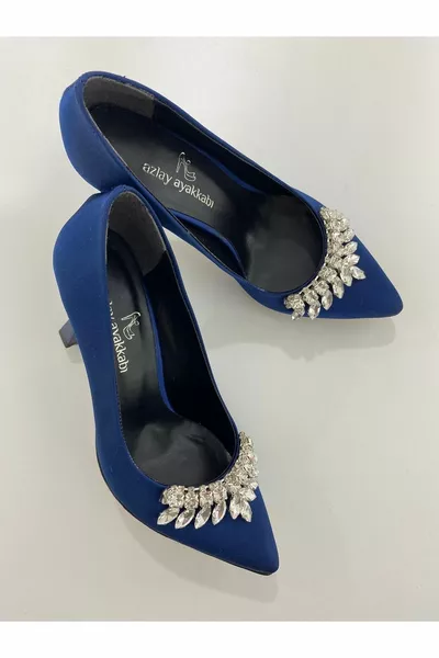 Lacivet Satin Damen Abendkleid Schuhe