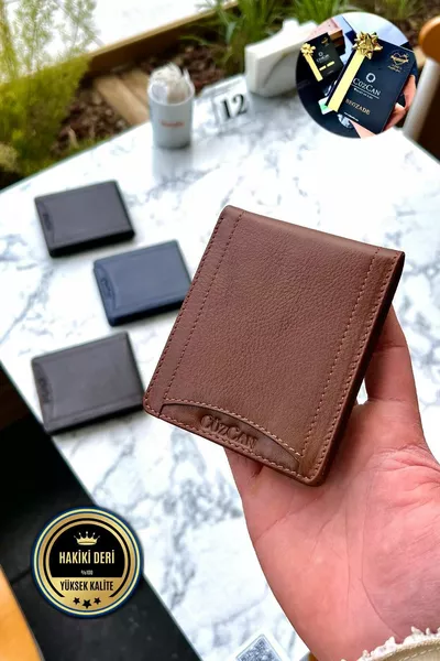 تان فراشة نموذج جلد حقيقي اسم الرجال مخصص محفظة مطبوعة