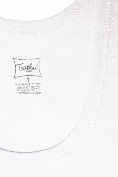 6' peigné blanc classique débardeur pour hommes