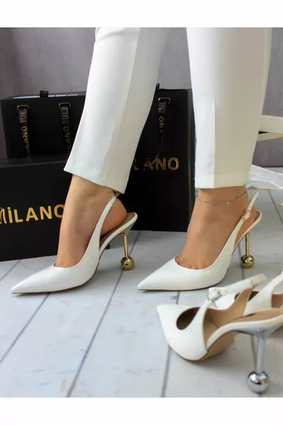 Женские блестящие стильные туфли на каблуке современный на шпильке