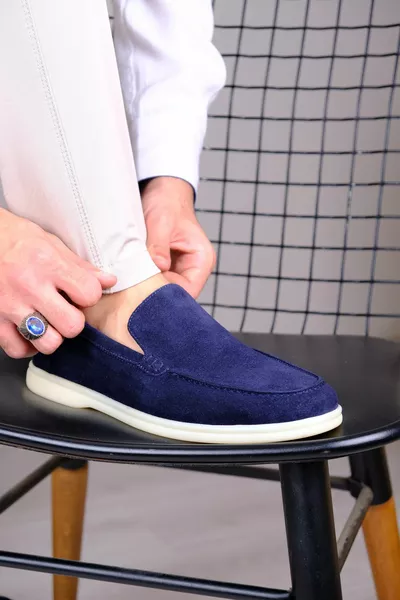 أحذية جلدية طبيعية متسكعة فائقة الجودة للرجال