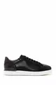 Sneakers Stringate Uomo Pelle Nera 