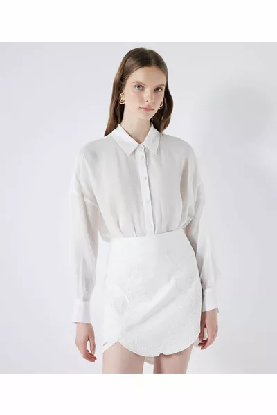 Embroidered Mini Skirt