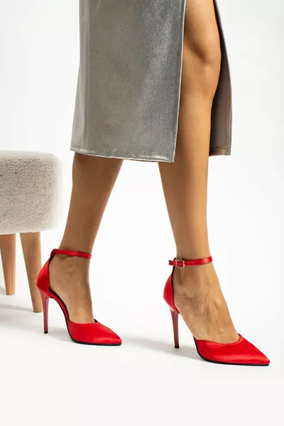 خنجر عالي خنجر خنجر أحمر ساتان خنجر مع حزام كاحل