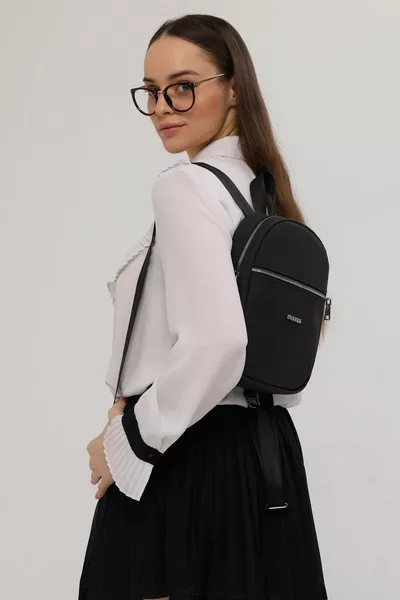 حقيبة ظهر نسائية سوداء 2 مقصورة