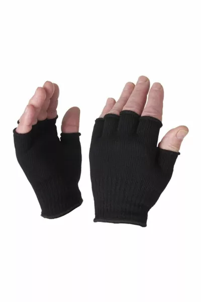 لوكس قطع قفازات نصف إصبع قفازات المعصم جزء طبقة مزدوجة