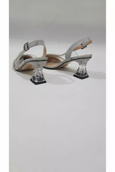 PIETRA ARGENTATA TRASPARENTE DETTAGLIATA TACCO TRASPARENTE