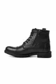  Bottes en cuir véritable en fourrure noire pour hommes