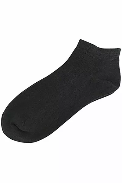 Black Cotton Ankle Length Socks 5^pcs