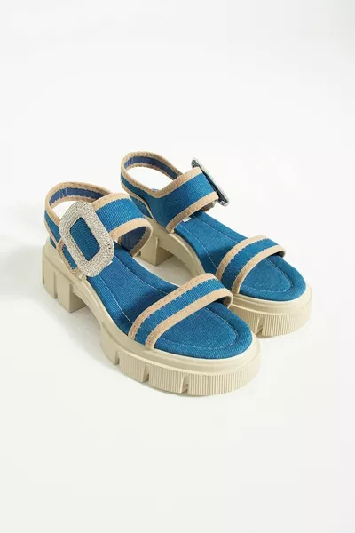 Дамски дънкови сандали Meena