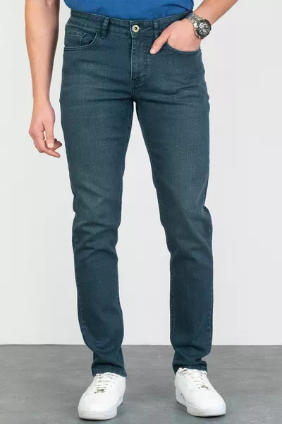 Jeans Uomo Khaki Pocket Lycra Slim Fit Hltvalgreen