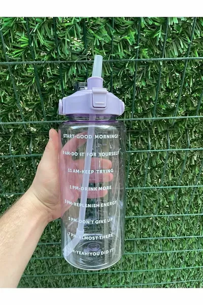 Transparente Motivationsflasche  ml Trinkflasche - BPA-frei