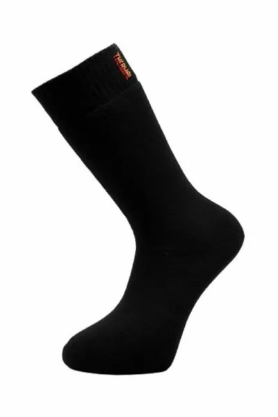 Herren Schwarz 6 Paar Thermohandtuch Wintersocken