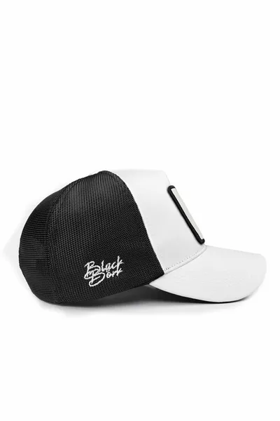  Trucker Bengal Tiger - Unisex Weiß-schwarzer Hut (CAP) mit 1bs Code Logo