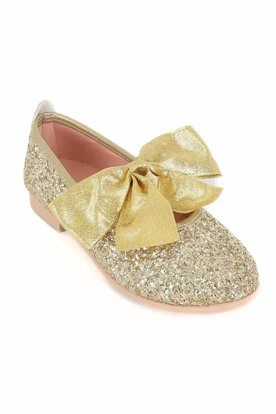 Ballerine con fiocco glitterato da ragazza