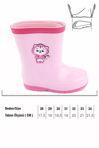 Stivali da pioggia impermeabili per ragazze con calzini aggiuntivi rimovibili in inverno