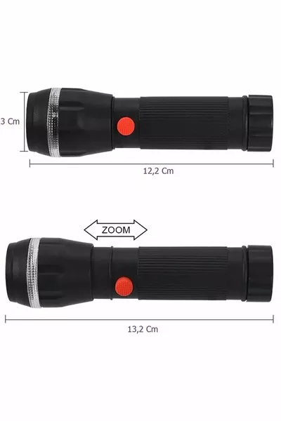 Torcia elettrica potente di piccole dimensioni Batteria portatile e torcia da campeggio con zoom