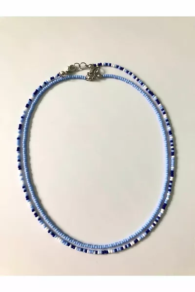 Minimal Bead Double Necklace Set