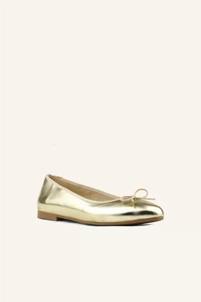 Gold  Ballerina Ballet Flats