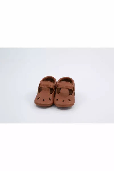 - Nena Series Tan % Leather Baby First Step Shoes