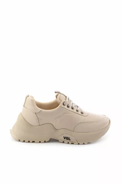 Beige Anorak Damen Sneakers 