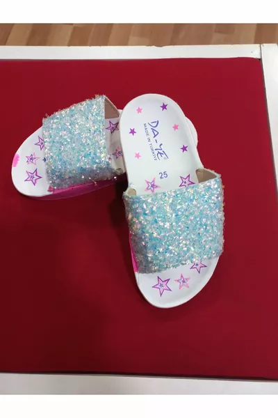 Детски блестящи чехли