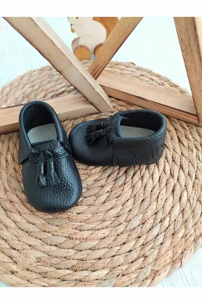 Pouce Modèle Noir Couleur Bébé Mocassins Chaussons Chaussures Bébé