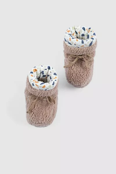 Wellsoft Chaussons Bébé Café