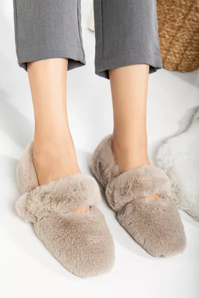 Мягкий плюшевый женский дом Babet No Sound Легкий пандуф на подошве