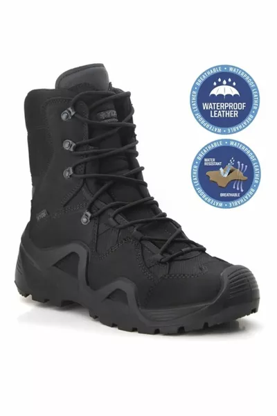 Schwarze Militärstiefel WASSERDICHT Winter Herren Trekking Turnschuhe Wasserdicht & kältebeständig Thermal Taktische Stiefel