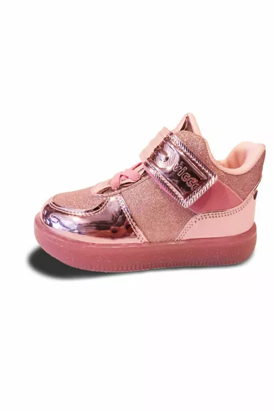 أحذية رياضية قصيرة وردية مضاءة للأطفال