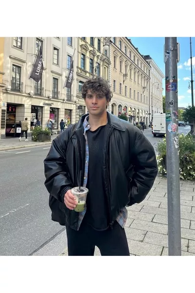 Giacca Vintage in Pelle Oversize Unisex