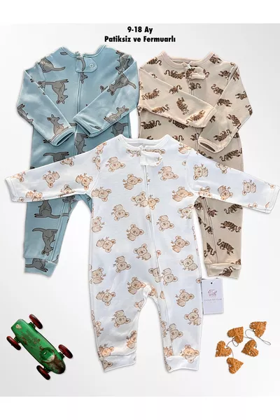 Exotic % Natural Cotton Special Fabric 3-Piece Baby Romper Tog - 1.0 4 Seasons  Months (BOY/GIRL)