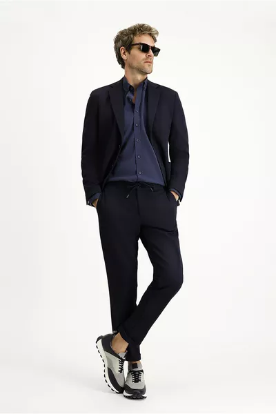 Abito da Uomo Super Slim Fit Extra Slim con Vita Elastico e Cordoncino