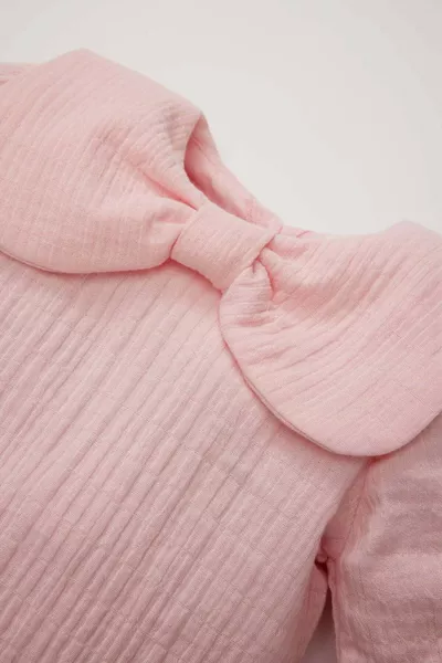 Mädchen Baby Große Kragen Musselin Langarm Hemd SP