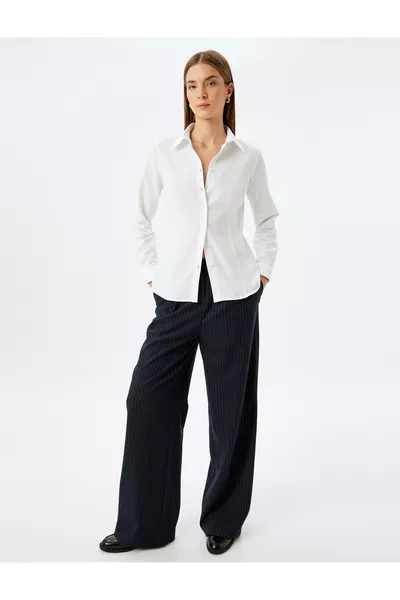 Риза с редовно прилягане и дълги ръкави