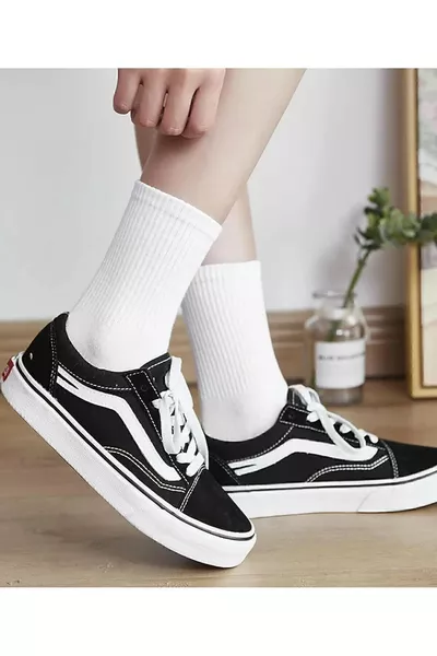 Unisex 6 Çift Tenis Düz Spor Çorap
