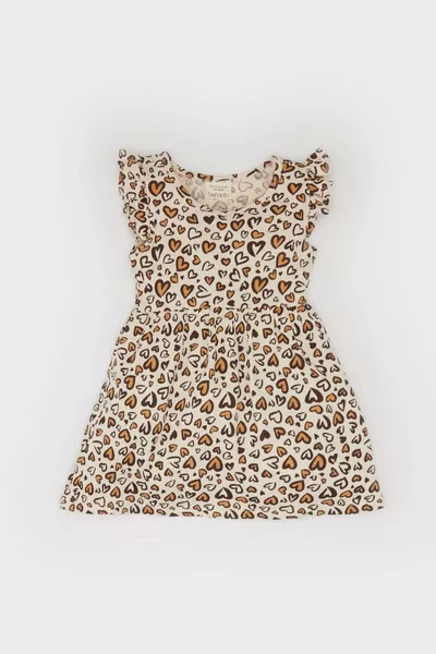 فستان بدون أكمام بنقشة للبنات SM