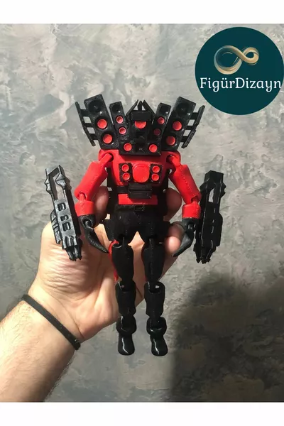 شخصية لعبة لعبة ميغا تايتان مكبر الصوت من مرحاض سكيبيدي