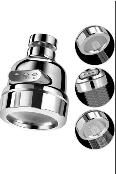 Кран для кухонной раковины с 3 функциями, поворотная насадка на  градусов, экономичная