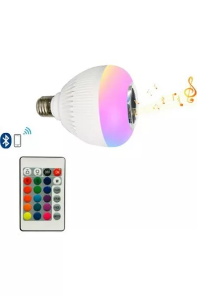 Smart Bluetooth Speaker RGB Music LED Disco Bulb (INCLUDING REMOTE)