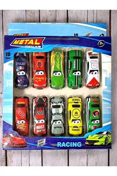 مجموعة سيارات معدنية للأطفال الصبي  قطع سيارات سباق، إطفاء، تاكسي، شرطة، قوى الأمن × سم