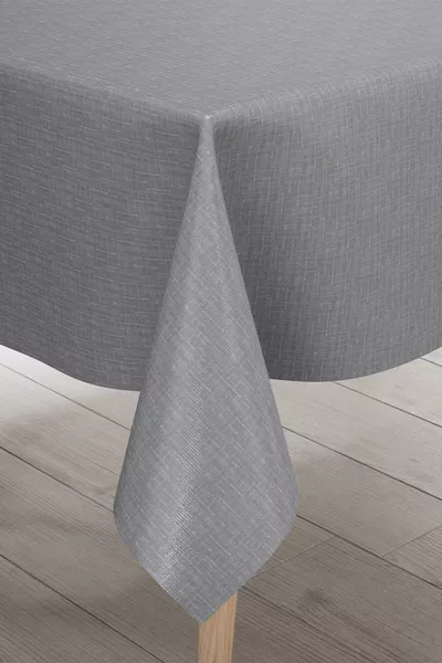Washable, Wipeable, Stain-Resistant Fabric-Look Hygienic Tablecloth
