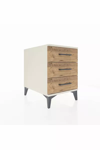 Kronos Nachtkastje met 3 Lade Agaat-den