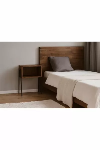 Table de chevet en bois de noyer, table de chevet pour chambre à coucher, table de chevet pour salon, table de chevet en bois massif