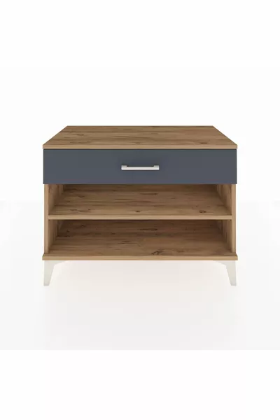 خزانة هايبريون بدرج واحد ورف واحد خشب الصنوبر - أنثراسيت