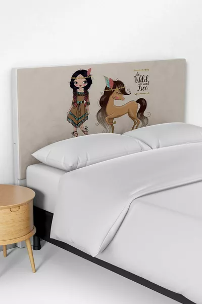 غطاء رأس سرير مجلس للأطفال بنقشة الهنود الحمر