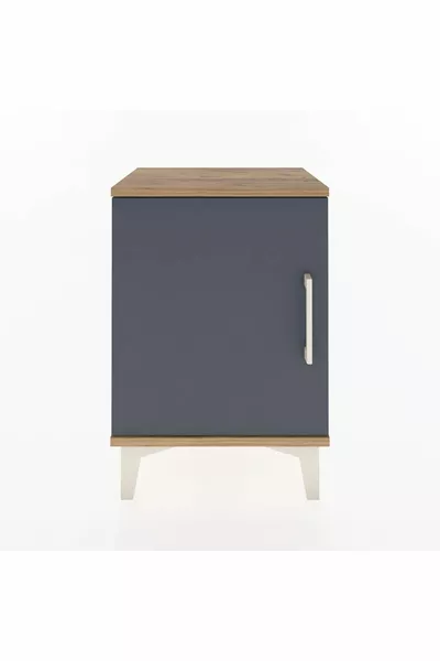 Arges Komodin 2 Raflı Tek Kapaklı  Çam-Antrasit