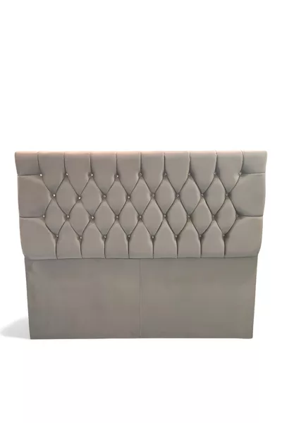 رأس سرير مزدوج - رأس السرير - رأسية - رمادي فاتح لامع بدون اتجاه Babyface