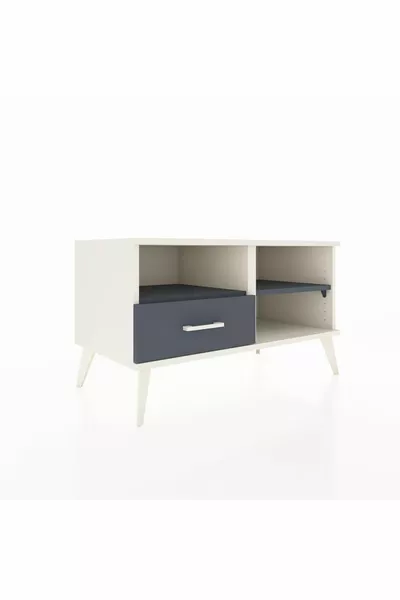 Comò Hyperion con 2 Ripiani e 1 Cassetto Pietra di Luna-Antracite